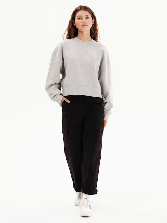 Cropped Women's Sweatshirt Gray