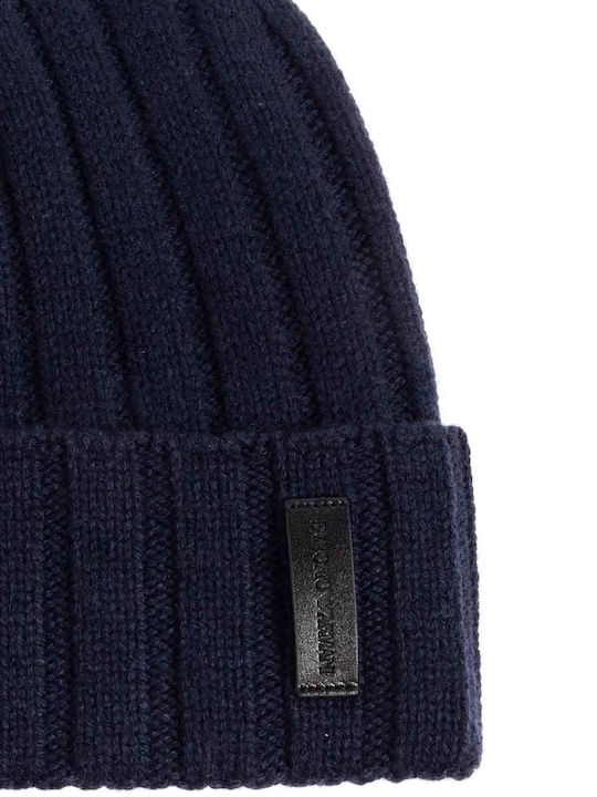 Beanie Unisex Beanie Knitted in Navy Blue color