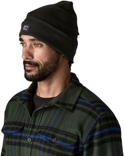 Beanie Unisex Beanie Gestrickt in Schwarz Farbe