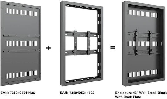 Multibrackets Βάση Τηλεόρασης Δαπέδου Μαύρο