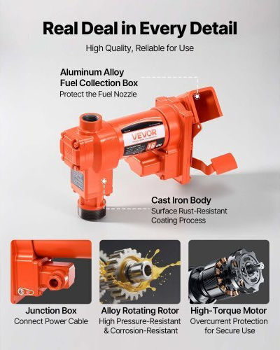 Vevor Transfer Pump with 1/4" Inlet 12V