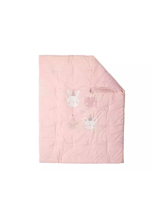 Nef-Nef Homeware Bettdecke Für Krippe Baumwolle Special Party Rosa 110x140cm