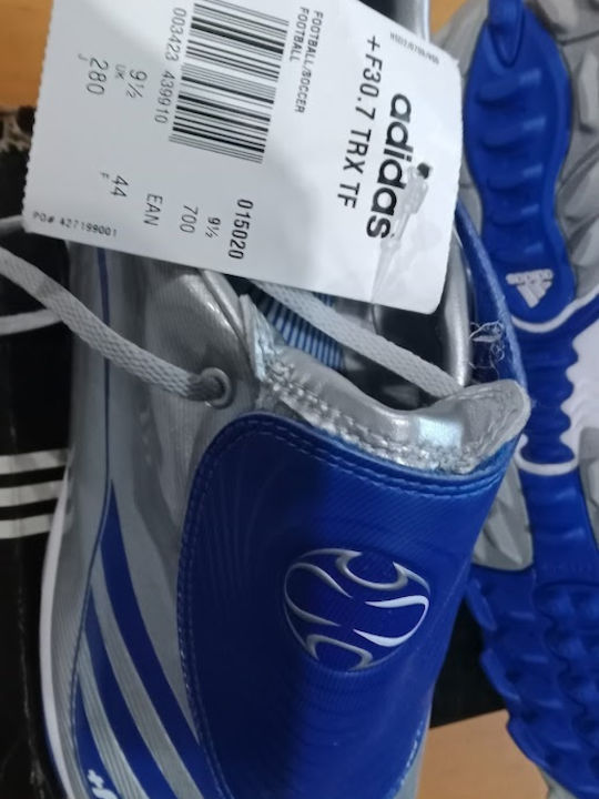 adidas Football Shoes with Molded Cleats Silver