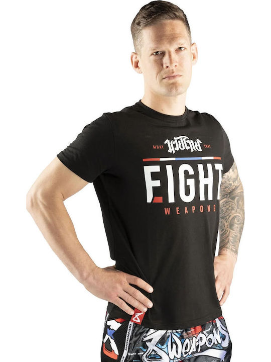 8 Weapons Short Sleeve Shirt 8010037-2-BK for Muay Thai Black