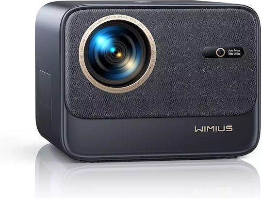 Wimius K9 Mini 3D Projektor DLP Full HD Normale Lampe mit Wi-Fi und Eingebauten Lautsprechern Schwarz