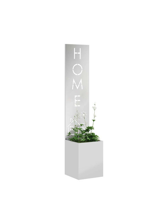 vidaXL Ghiveci Metal Silver 32x140x140cm.
