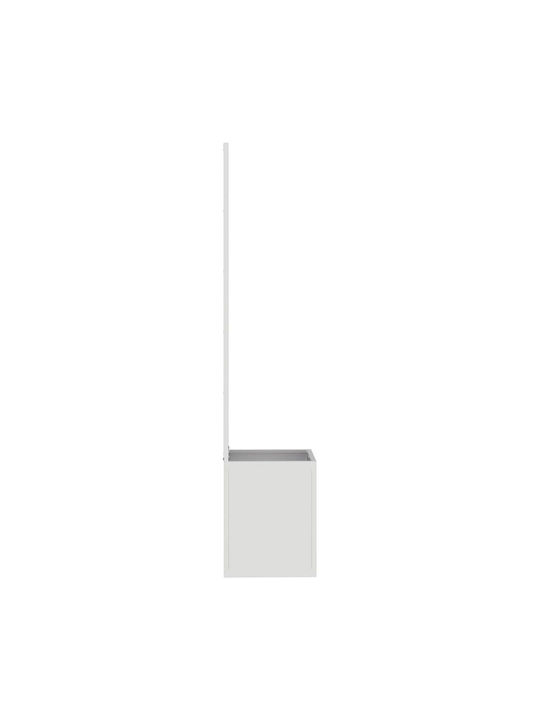 vidaXL Ghiveci Metal Silver 32x140x140cm.