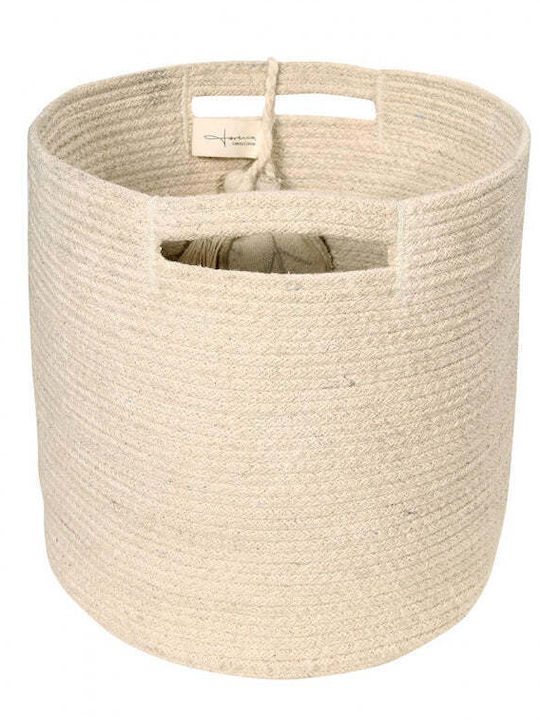 Lorena Canals Coș decorativ Tesatura cu mânere Ecru 30x30x30buc