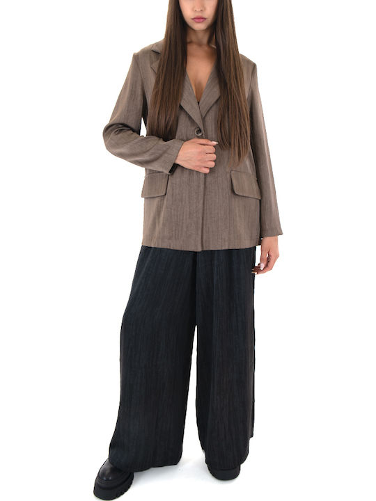 Black n Black Blazer pentru femei Sacou Maro