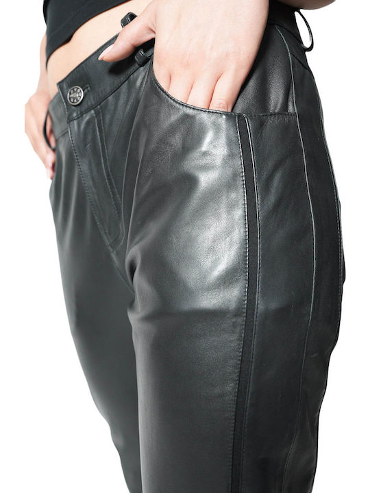 Women's Leather Trousers Black