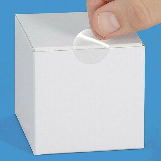 Small Adhesive Labels in Transparent Color 25x25mm