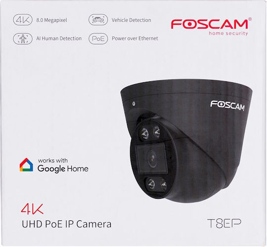 Foscam T8EP IP Surveillance Camera 4K Waterproof with Two-Way Communication and Lens 4.3mm