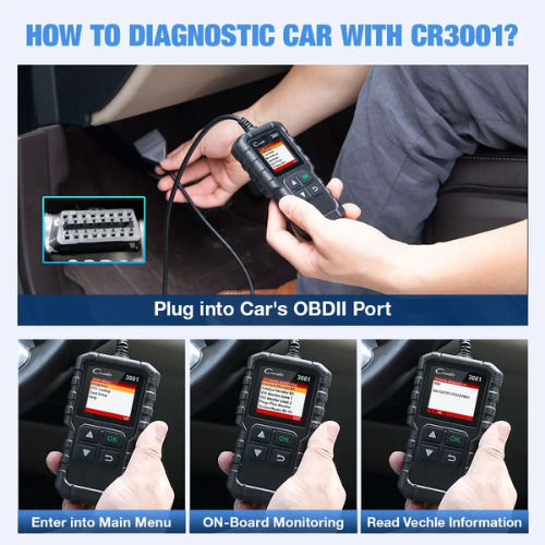 Launch CReader 3001 Instrument de diagnosticare auto Digital OBD 2 cu Cablu