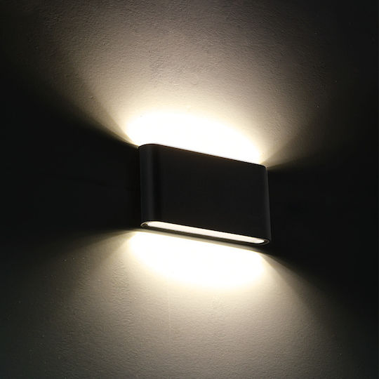 Aca Maida Wall-Mounted Outdoor Lighting LED IP54 7W with Warm White Light Double Beam 11.5x9x9cm