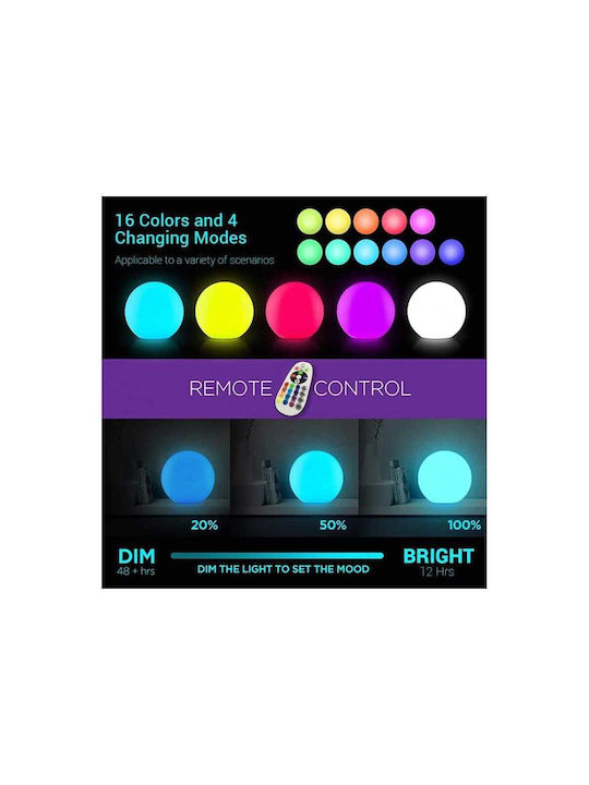 Avant Garde Διακοσμητικό Φωτιστικό LED RGB 40x40εκ.