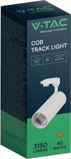 V-TAC Μονό LED Ρυθμιζόμενο Λευκό Σποτ σε Λευκό Χρώμα