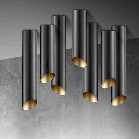Luma Single Spot with Socket GU10 in Black Color Black Copper
