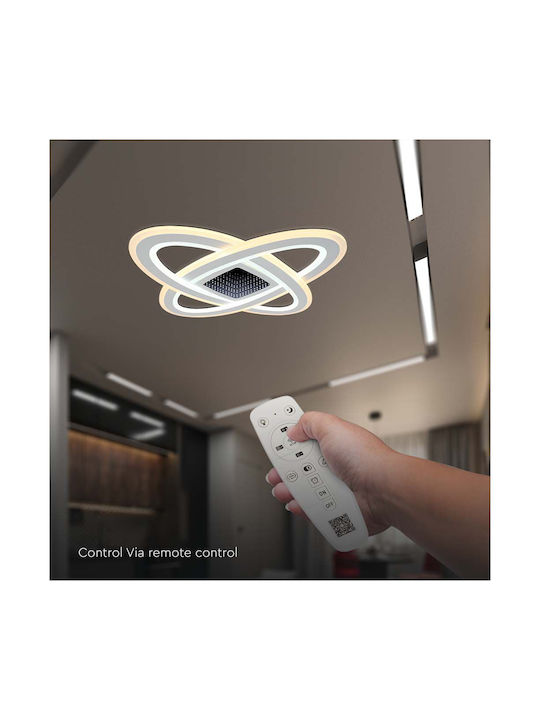 V-TAC Deckenleuchte 50cm Weiß mit Integrierter LED und Fernbedienung
