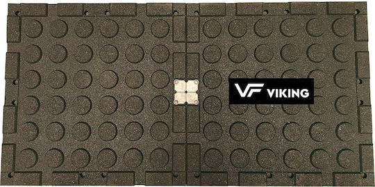 Viking Rubber Gym Exercise Equipment Floor Mat White 100x100x2cm