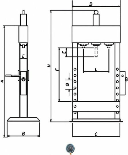 Multi Hydraulische Werkstattpresse mit Maximalem Druck bis zu 20 Tonnen