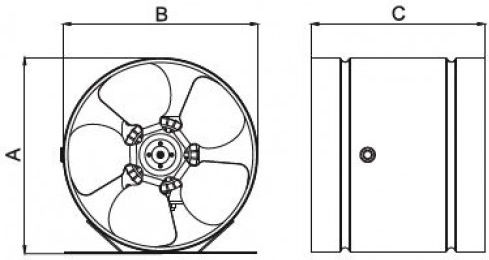 AirRoxy Εξαεριστήρας Αεραγωγών Duct Fan Διαμέτρου 250mm