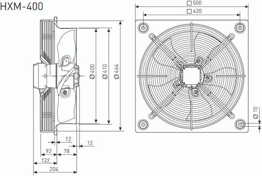 S&P Axial Ventilator industrial HXM Diametru 500mm
