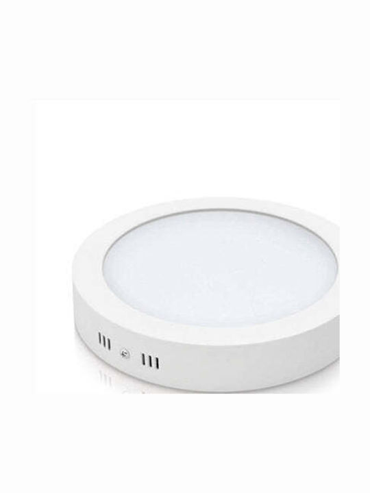Fos me Στρογγυλό Εξωτερικό LED Panel 24W με Ψυχρό Λευκό Φως 6500K 30εκ.