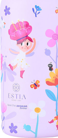 Estia Wonder Bottle Save The Aegean Kids Water Bottle Thermos Stainless Steel with Straw Non Spill 350ml