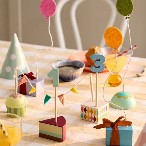Kids Concept Wooden Birthday Decoration Set Kid's Hub