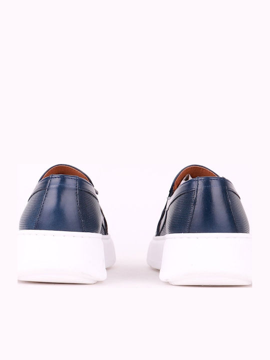 Кожа Мъжки Slip-On Син