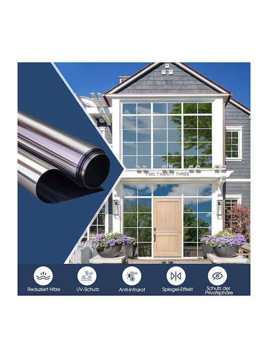 Lifetree Self-adhesive Mirror Window Film Sun Protection 60x400 Cm