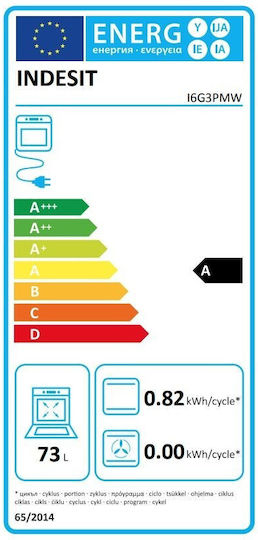 Indesit Gasherd 73Es B60cm. Weiß