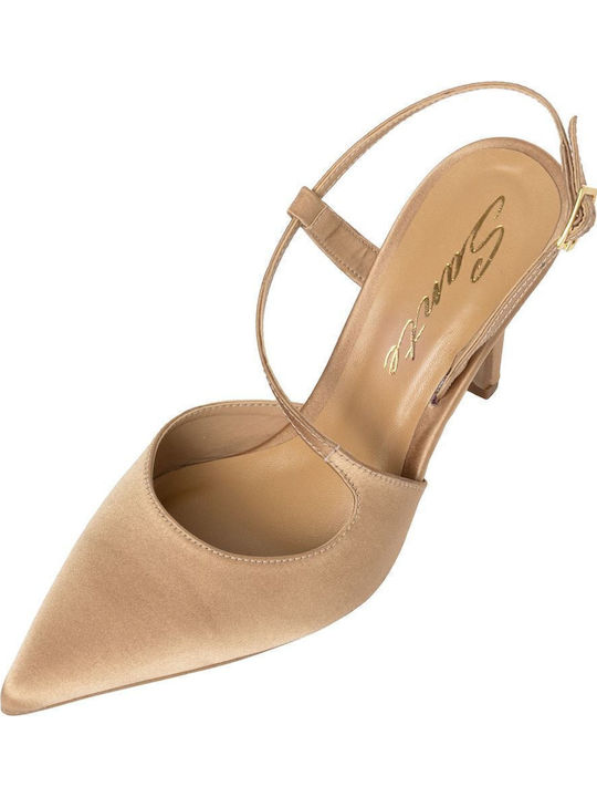 Beige Heels with Strap