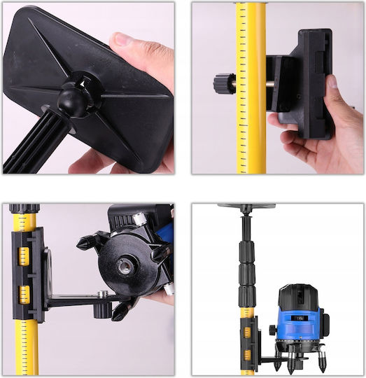 Rosfix 405cm Aluminum Telescopic Pole Tripod Case 1/4 Inch