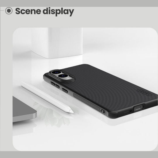 Nillkin Frosted Задна корица Силикон / Пластмаса Черен (Galaxy S25 Edge)