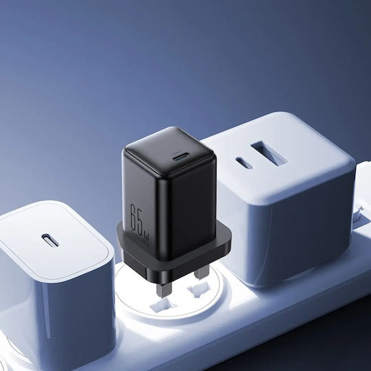 Joyroom Φορτιστής Χωρίς Καλώδιο GaN με Θύρα USB-C 65W Power Delivery Μαύρος (JR-TCG18 UK)