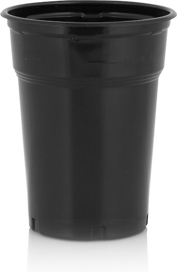 Plastika THrakis Pahar de unică folosință Plastic Negru 300ml 50buc