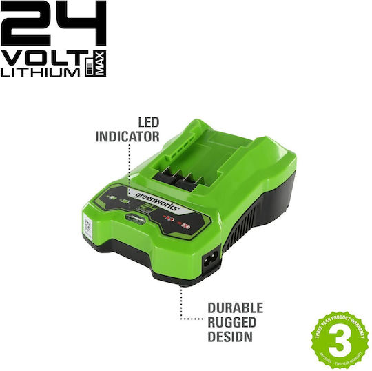 Greenworks Ladegerät für Werkzeugbatterien 24V