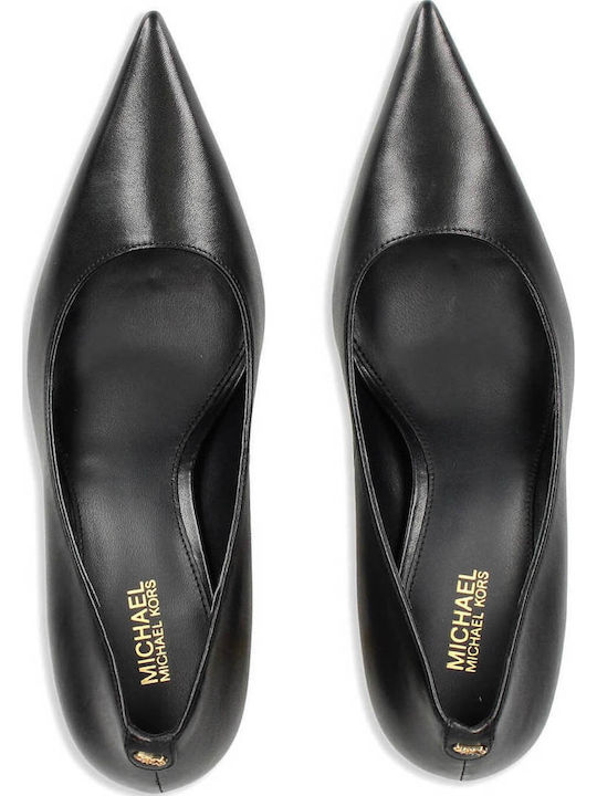 Leather Black Heels Luna Mid Pump