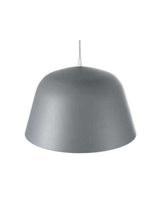 GloboStar Westvale Deckenleuchte Grau Glocke mit Lampenbirnensockel E27 40x24x24cm