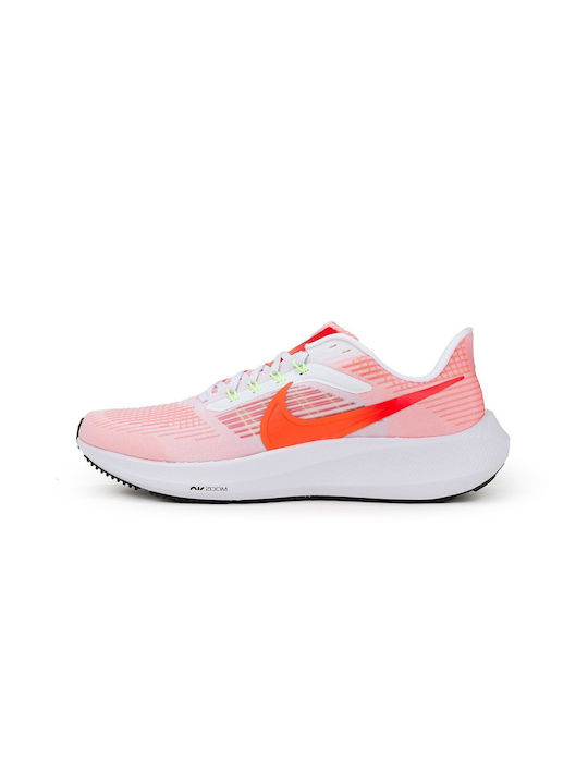 Air Zoom Pegasus 39 Sport Shoes Running White / Total Orange / Bright Crimson / Black