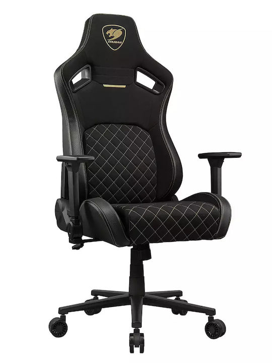 Cougar Defensor GOLD F Υφασμάτινη Καρέκλα Gaming με Ρυθμιζόμενα Μπράτσα Μαύρη