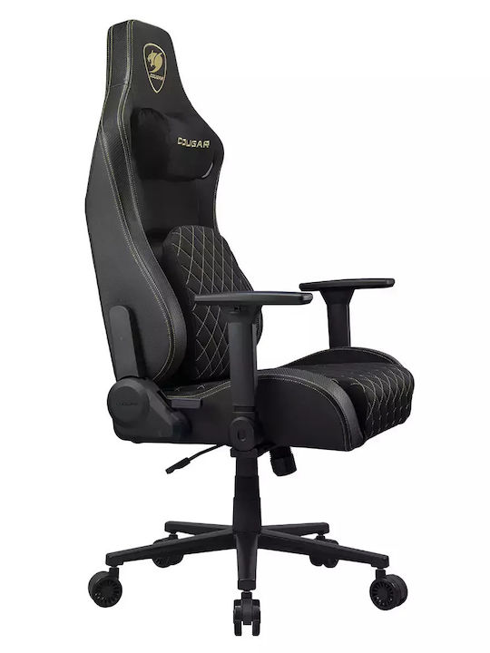 Cougar Defensor GOLD F Υφασμάτινη Καρέκλα Gaming με Ρυθμιζόμενα Μπράτσα Μαύρη