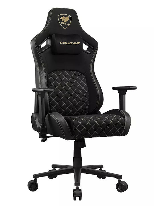 Cougar Defensor GOLD F Υφασμάτινη Καρέκλα Gaming με Ρυθμιζόμενα Μπράτσα Μαύρη
