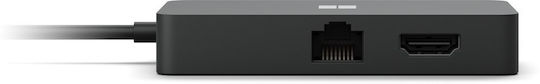 Microsoft Surface Travel Hub Dock / USB-C Docking Station mit HDMI 4K PD Ethernet Schwarz