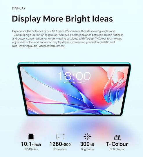 Teclast P33 10.1" Tablet (3GB/64GB) Μπλε