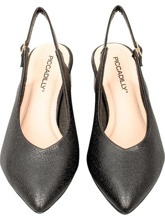 Pumps mit Riemchen Schwarz
