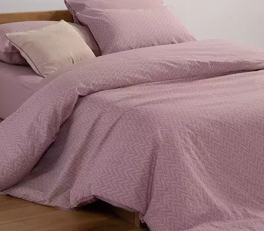 Nef-Nef Homeware Сет Чаршафи с Ластик 160x200+35см. Suspen Морав 4бр