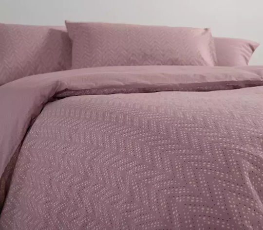 Nef-Nef Homeware Сет Чаршафи с Ластик 100x200+35см. Suspen Морав 3бр