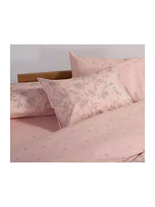 Nef-Nef Homeware Сет Чаршафи Двойни 200x270см. Carena Розов 4бр